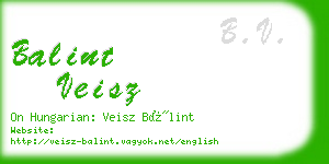 balint veisz business card